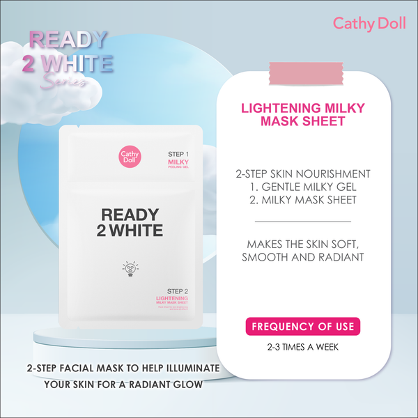 Cathy Doll Ready 2 White Lightening Milky Mask Sheet 2 Step
