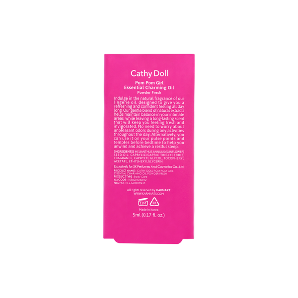 Cathy Doll Pom Pom Girl Essential Charming Oil Powder Fresh 5ml
