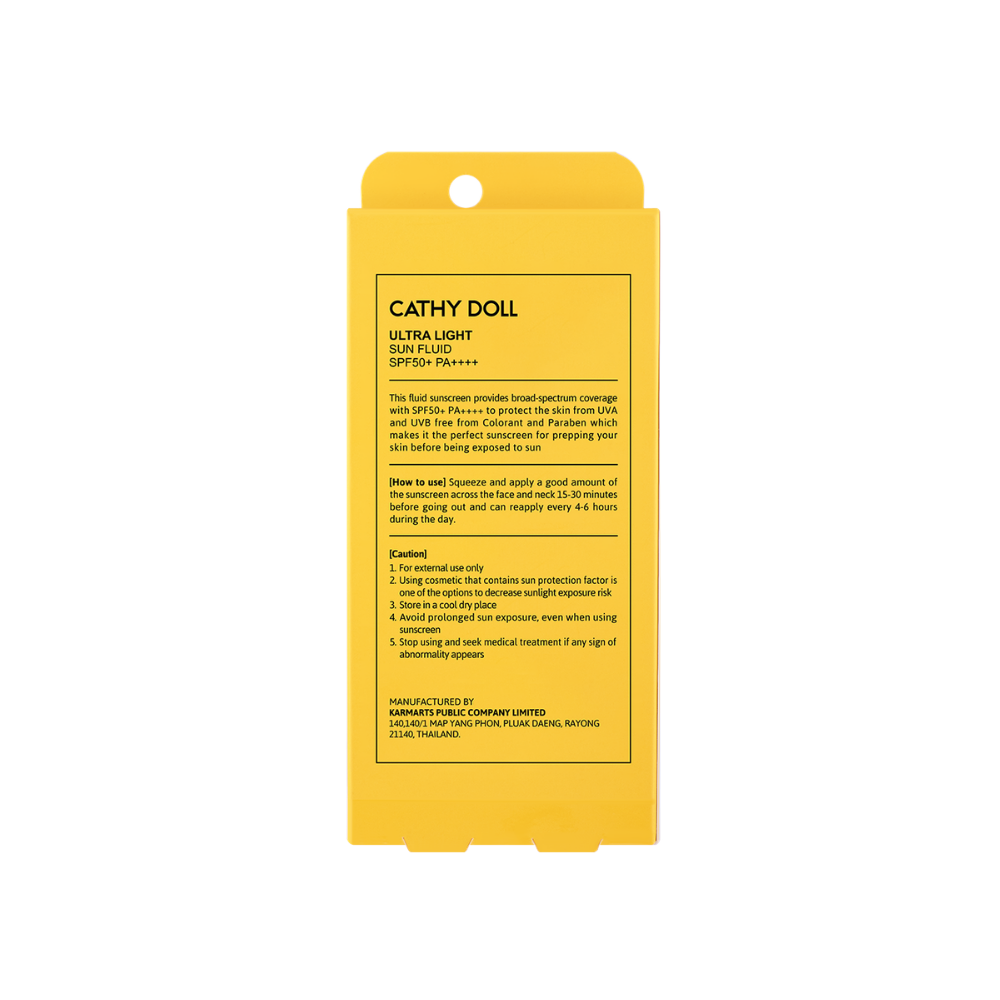 Cathy Doll Ultra Light Sun Fluid SPF50+ PA++++ 40ml