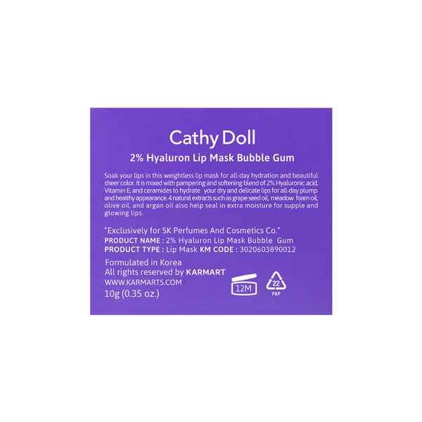 Cathy Doll 2% Hyaluron Lip Mask Bubble Gum 10g