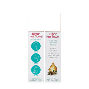 Cataleya Turban Hair Towel Infused With Argan Oil