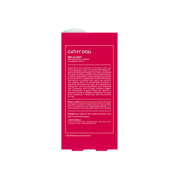Cathy Doll Melalight Anti Dark Spot Cream 1% Arbutin SPF15 30ml