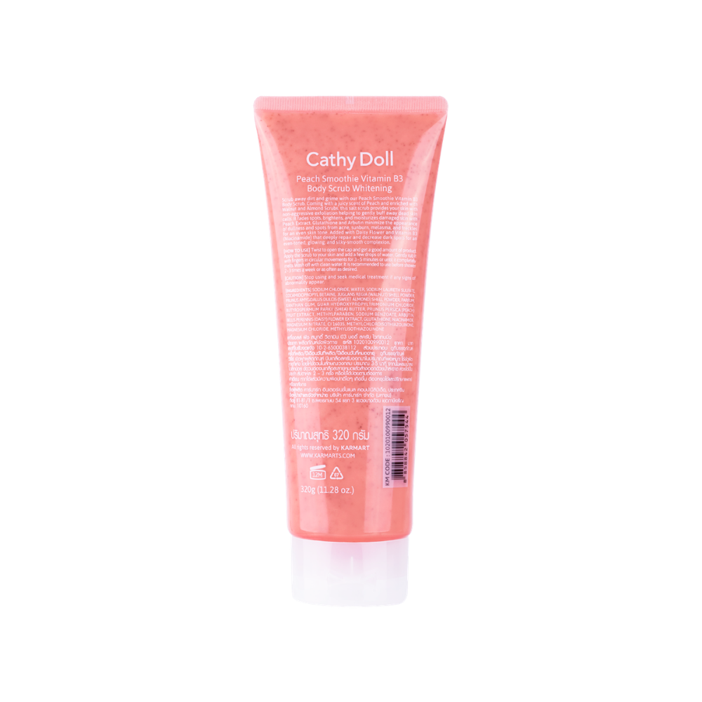 Cathy Doll Peach Smoothie Vitamin B3 Body Scrub Whitening 320g