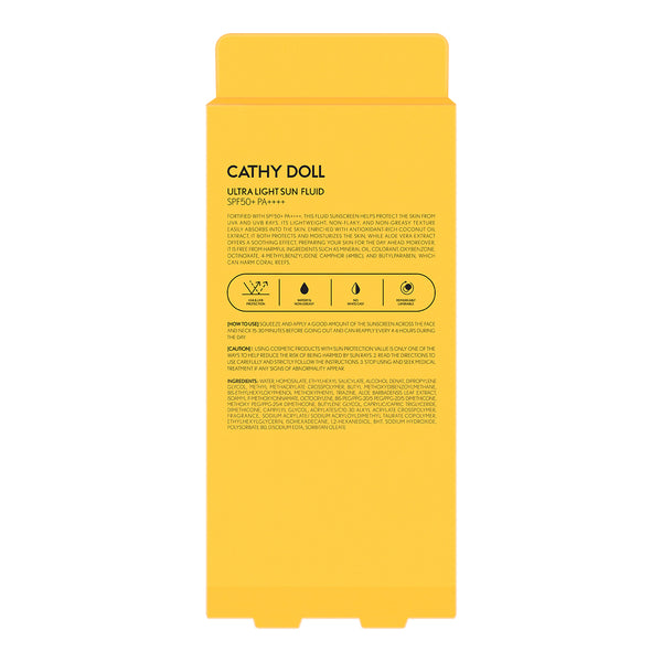Cathy Doll Ultra Light Sun Fluid SPF50+ PA++++ 40ml